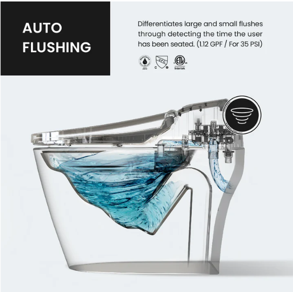 VOVO Smart Bidet Toilet with Auto Flushing TCB-8100B (Made in Korea)