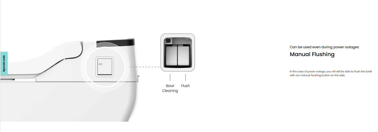 VOVO Smart Bidet Toilet with Auto Open and Close Lid TCB-090SA (Made in Korea)