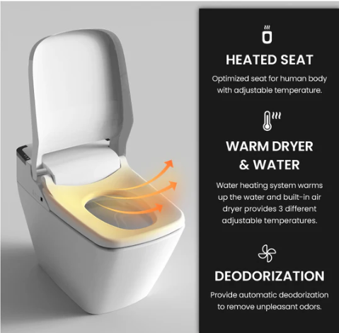 VOVO Smart Bidet Toilet with Auto Open and Close Lid TCB-090SA (Made in Korea)