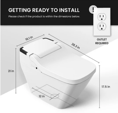 VOVO Smart Bidet Toilet with Auto Open and Close Lid TCB-090SA (Made in Korea)