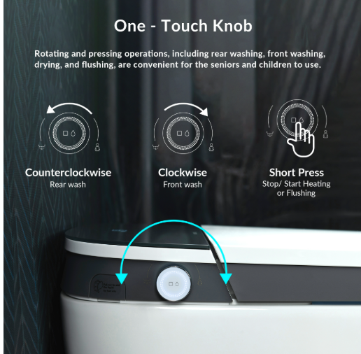 WOODBRIDGE Smart Bidet Toilet w/ Cleaning Foam Dispenser B0930S