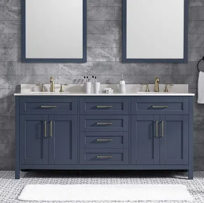 [CLEARANCE] OVE Decors Tahoe Midnight Blue 72” Bathroom Vanity [BASE ONLY]