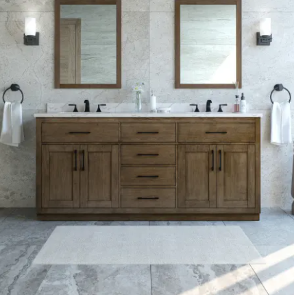 [CLEARANCE] OVE Decors Bailey Almond Latte 72" Bathroom Vanity [BASE ONLY]
