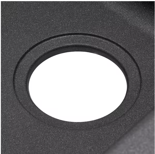 [CLEARANCE] Glacier Bay Dual Mount Granite 33 in. 1-Hole Double Bowl Kitchen Sink in Metallic Black