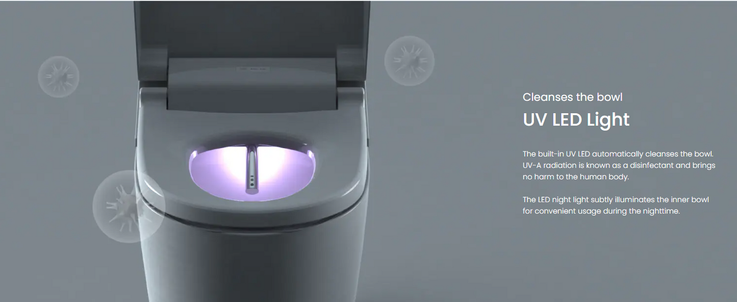 VOVO Smart Bidet Toilet with Auto Open and Close Lid TCB-090SA-B - Matte Black (Made in Korea)