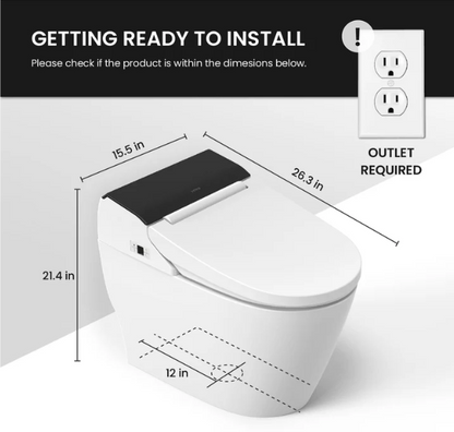 VOVO Smart Bidet Toilet with Auto Flushing TCB-8100B (Made in Korea)