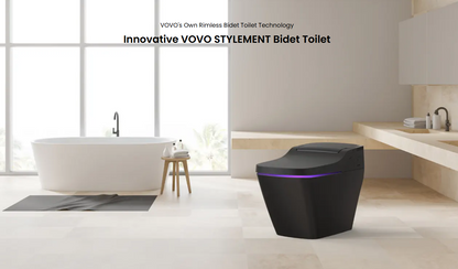 VOVO Smart Bidet Toilet with Auto Open and Close Lid TCB-090SA-B - Matte Black (Made in Korea)