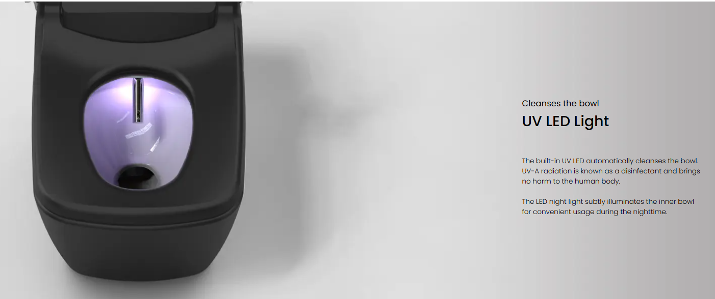 VOVO Smart Bidet Toilet with Auto Open and Close Lid TCB-090SA-B - Matte Black (Made in Korea)
