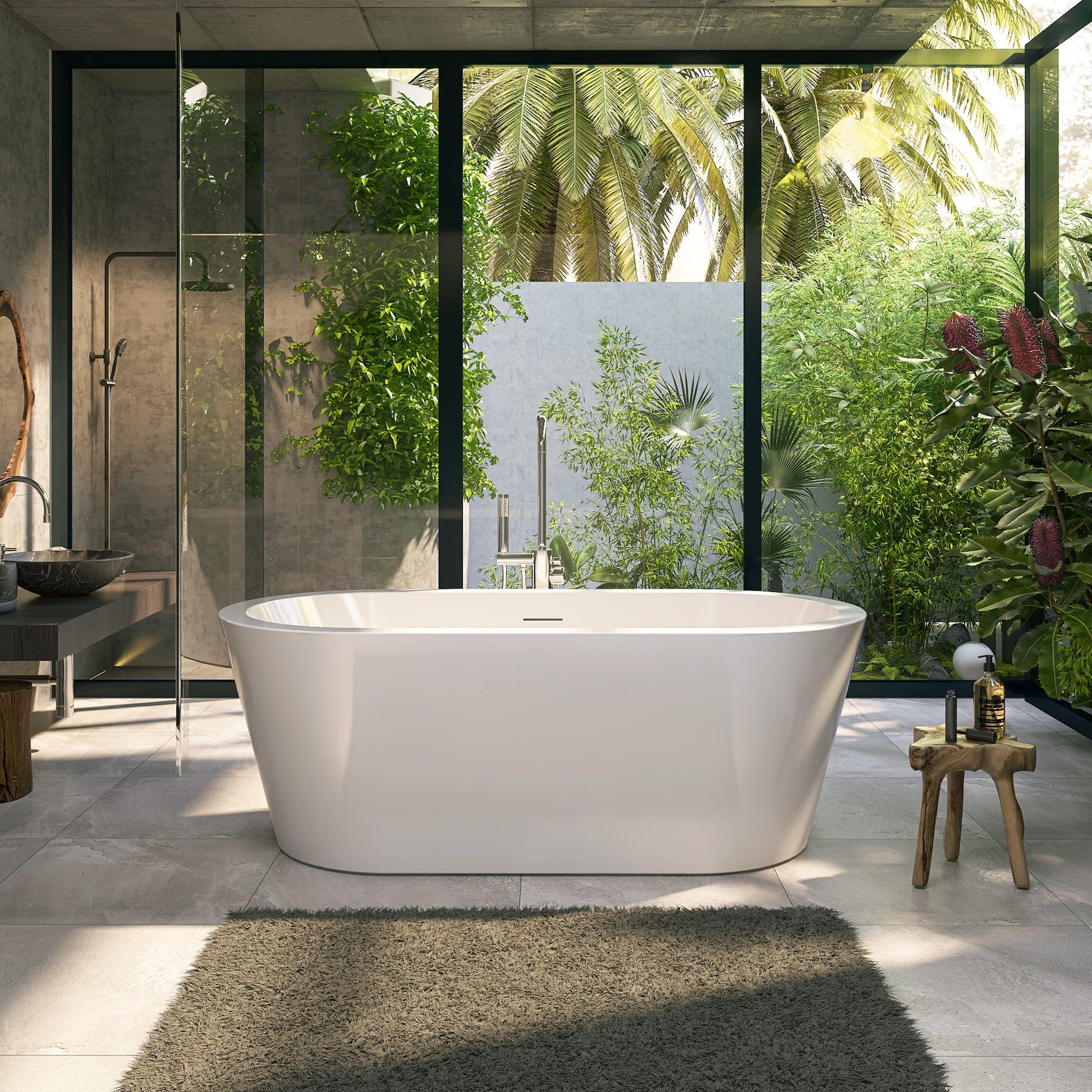 Freestanding Bathtub – Glossy White – Vesna