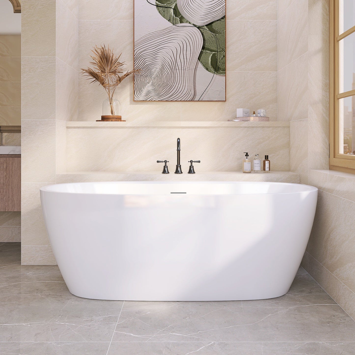 Freestanding Bathtub – Glossy White – Nerine