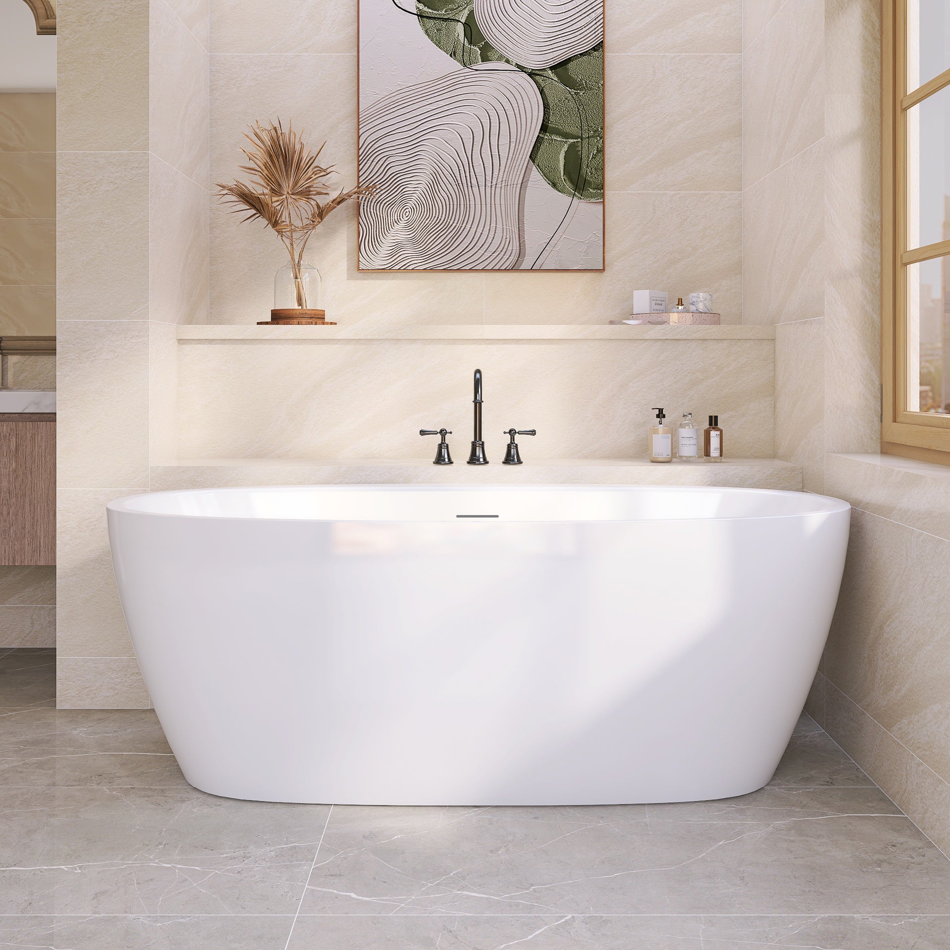 Freestanding Bathtub – Glossy White – Nerine