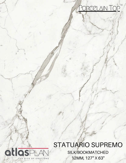 Atlas Plan PorcelainTop™ Statuario Supremo Porcelain Slab