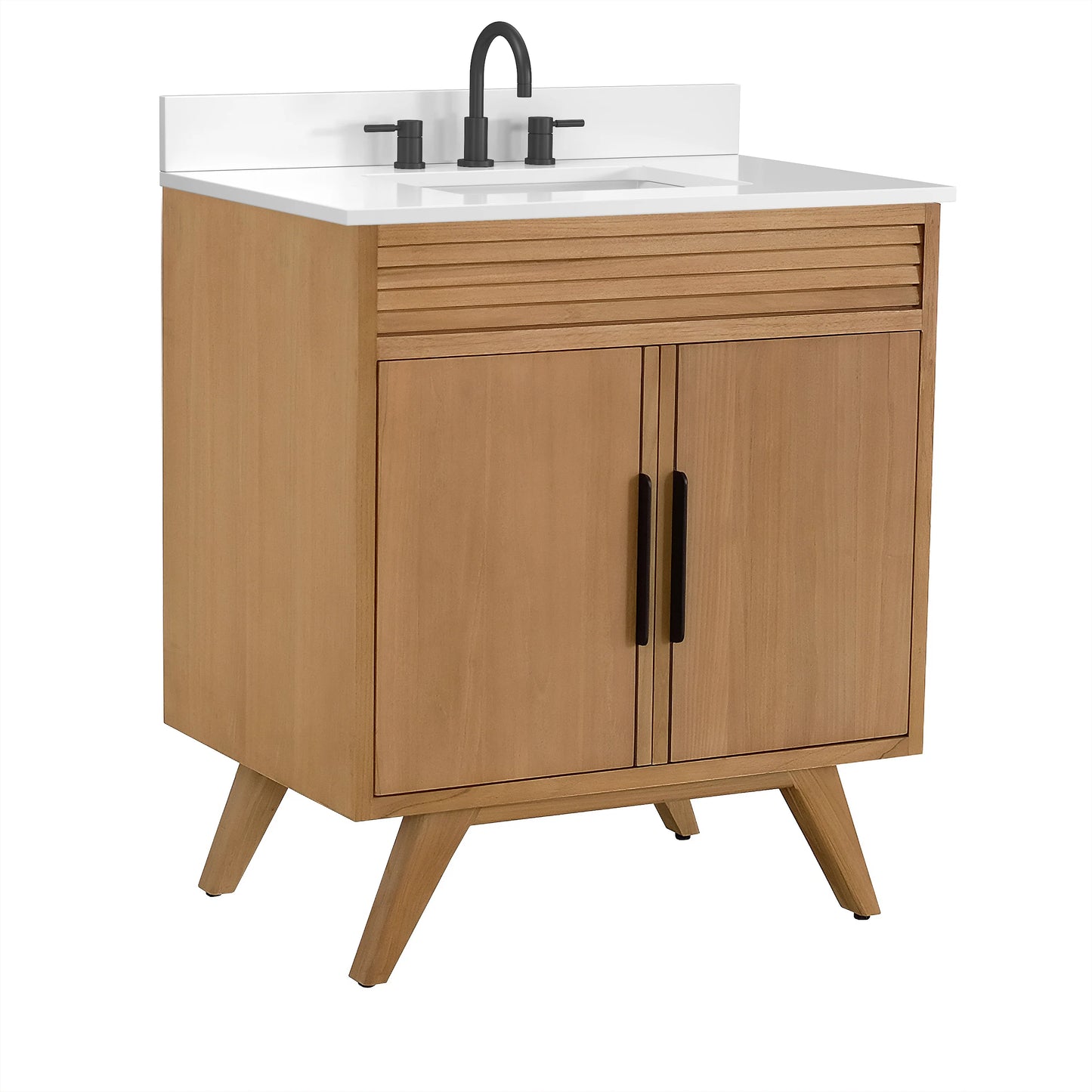 Taylor 30" Freestanding Bathroom Vanity with Stone Top and Vitreous China Undermount Sink