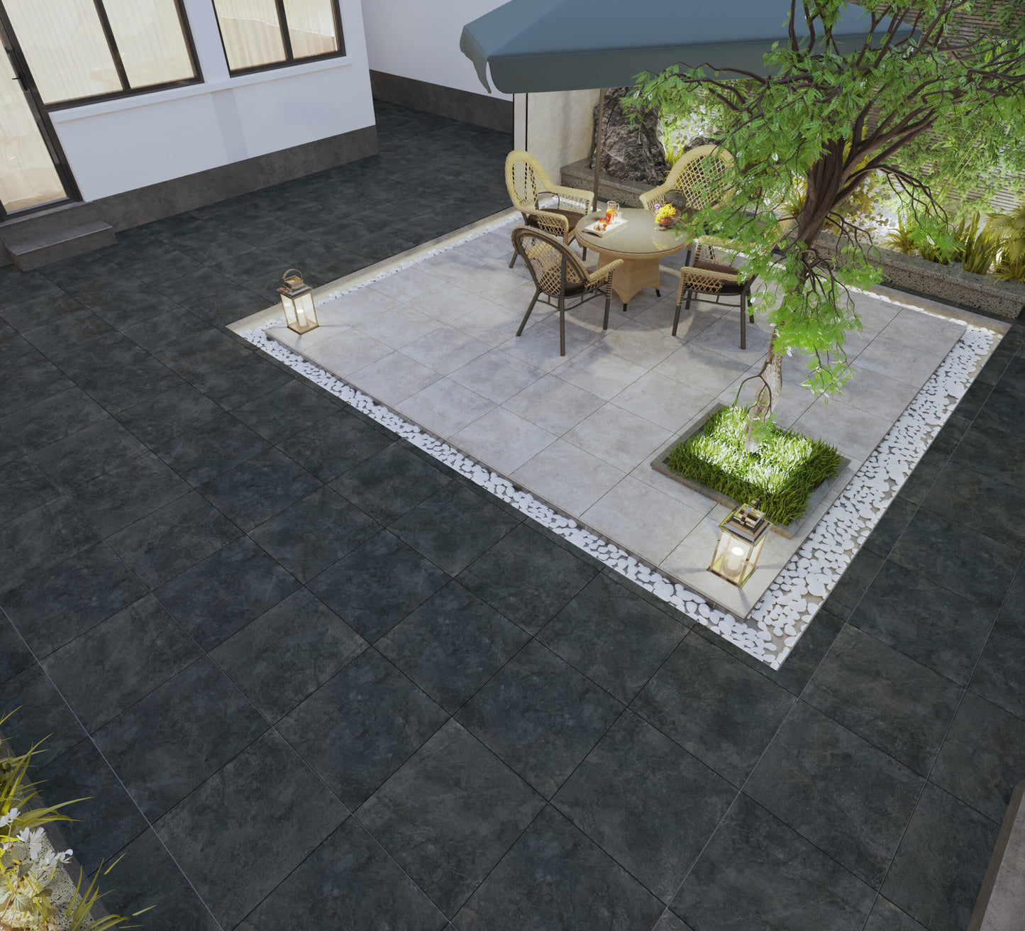 Aspero Curve Sintered Stone Pavers