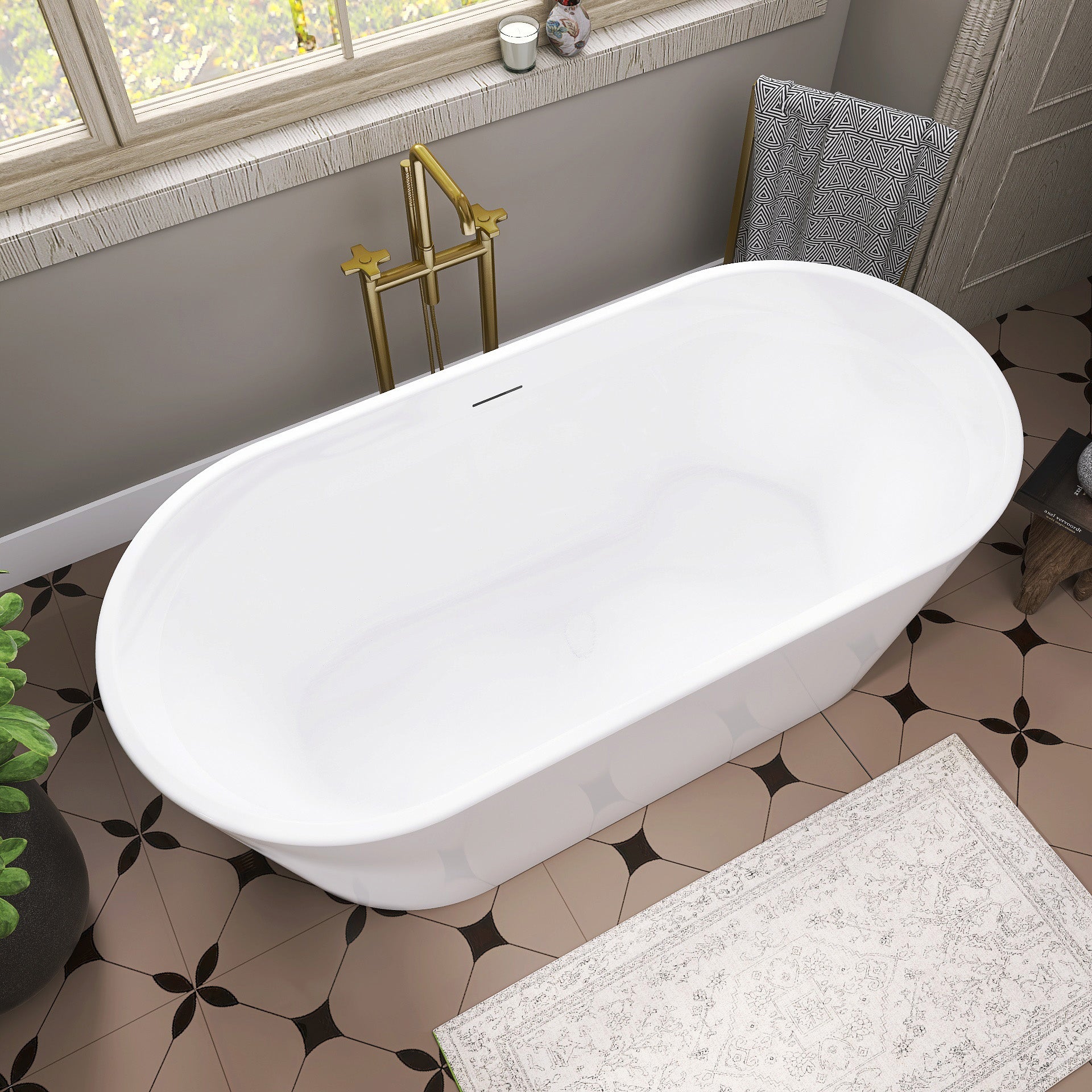 Freestanding Bathtub – Glossy White – Nima