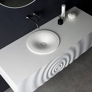 Ripple 53" Wall Mounted Bathroom Vanity with Reinforced Acrylic Sink