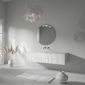 Ripple 53" Wall Mounted Vanity With Reinforced Acrylic Sink
