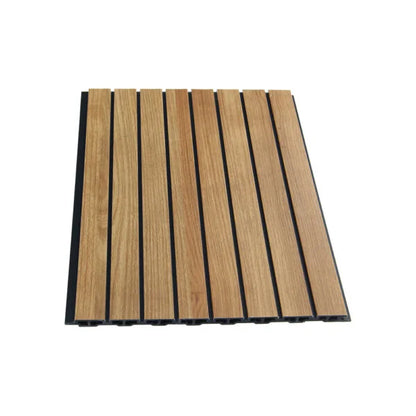 Two-Tone Flat Slatted WPC Interior Decorative Wall Panel