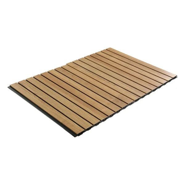 Two-Tone Flat Slatted WPC Interior Decorative Wall Panel