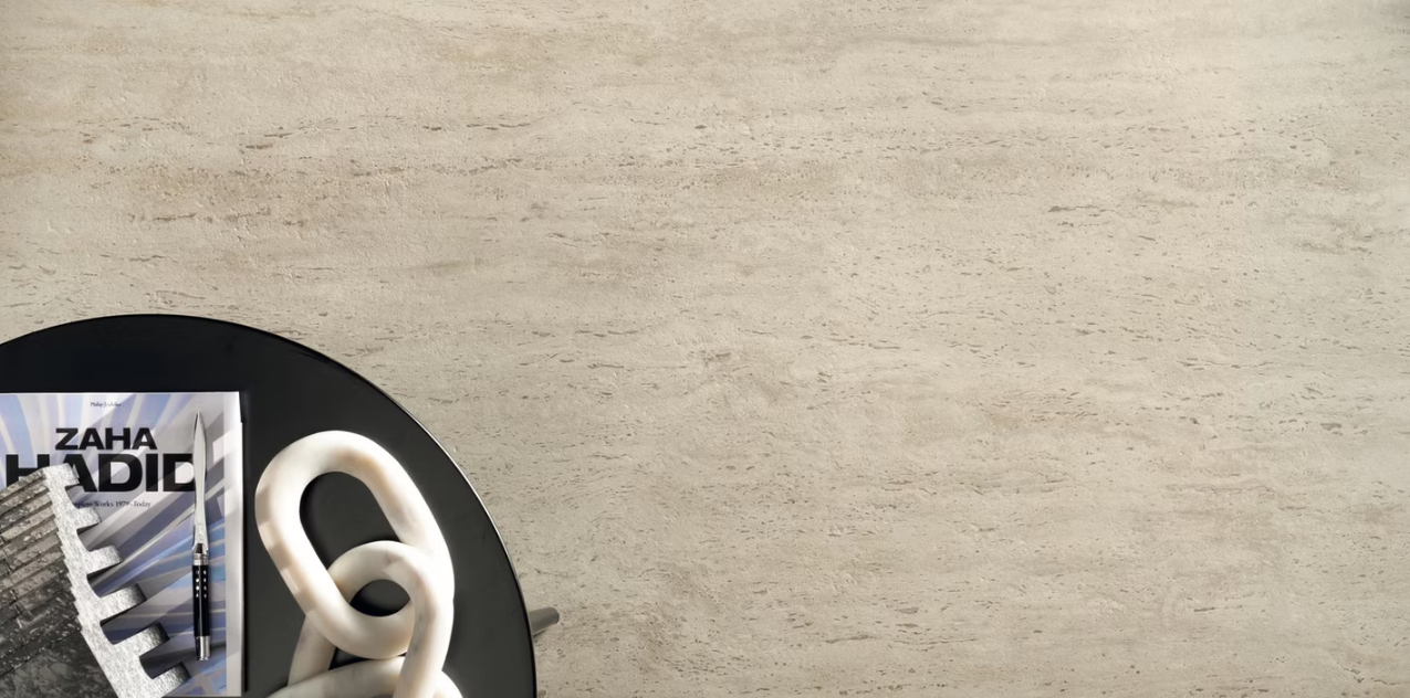 Atlas Concorde HybridSlab™ Travertine Pearl Rectified Porcelain Slab