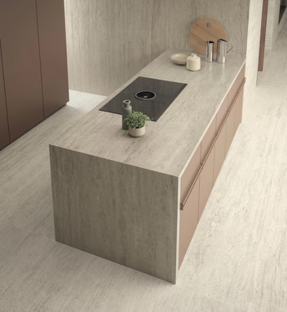 Atlas Concorde HybridSlab™ Travertine Pearl Rectified Porcelain Slab