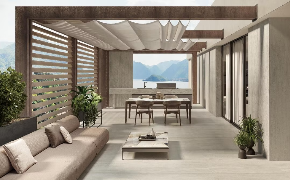 Atlas Concorde HybridSlab™ Travertine Pearl Rectified Porcelain Slab