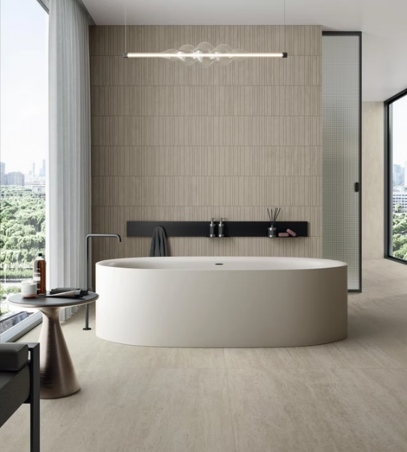Atlas Concorde HybridSlab™ Travertine Pearl Rectified Porcelain Slab
