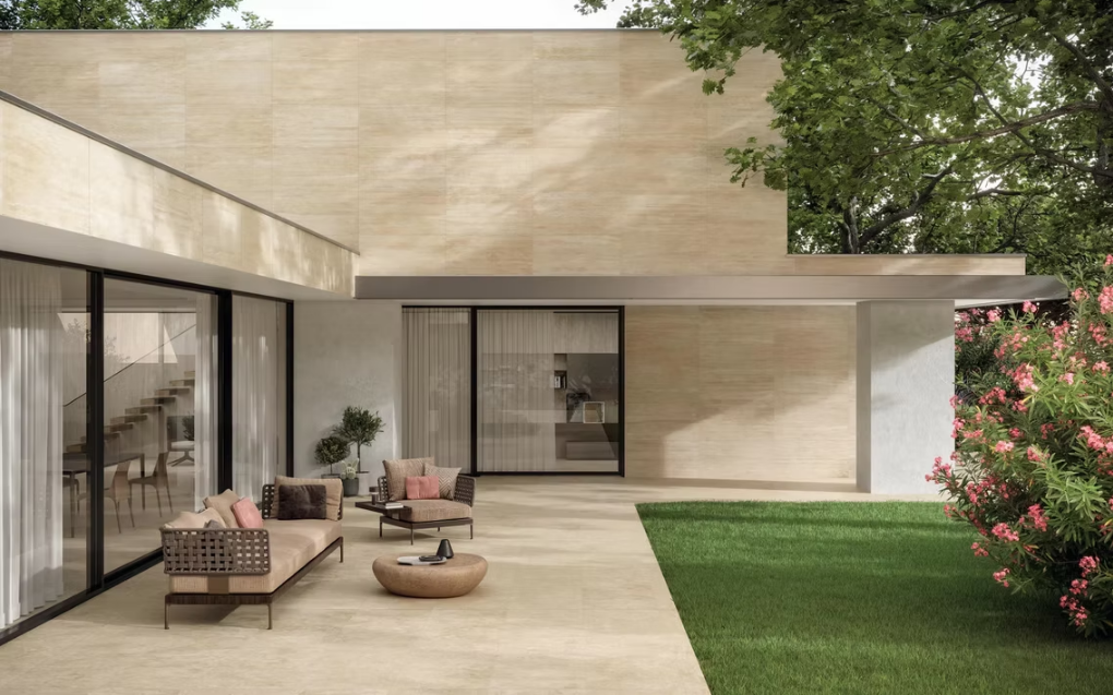 Atlas Concorde HybridSlab™ Travertine Sand Rectified Porcelain Slab