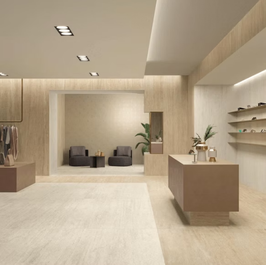 Atlas Concorde HybridSlab™ Travertine Sand Rectified Porcelain Slab