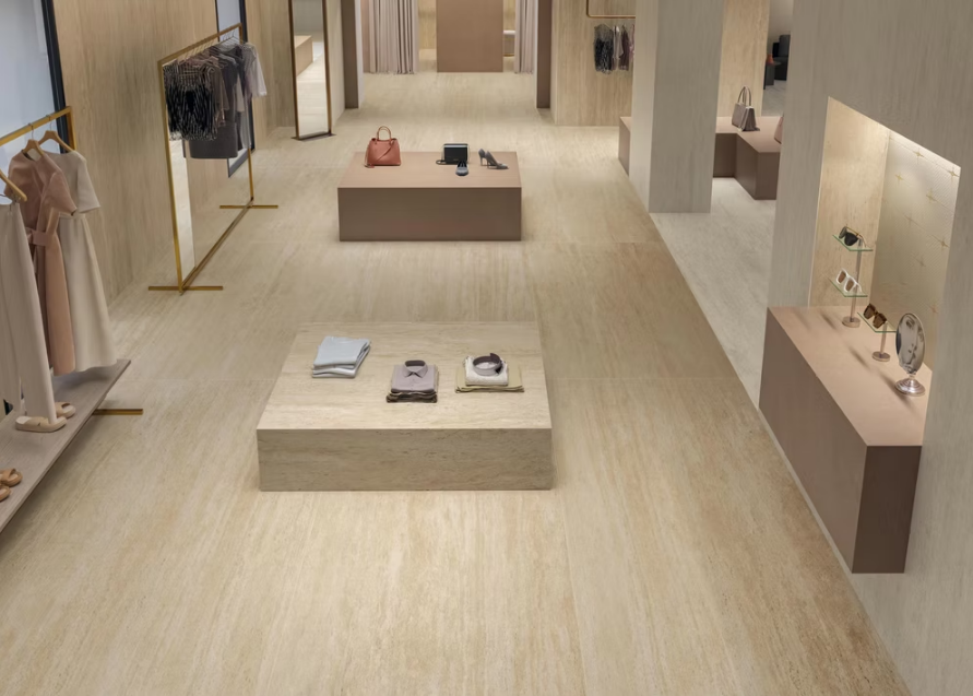 Atlas Concorde HybridSlab™ Travertine Sand Rectified Porcelain Slab