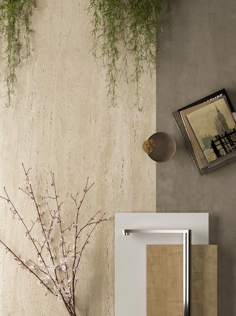 Atlas Concorde HybridSlab™ Travertine Sand Rectified Porcelain Slab