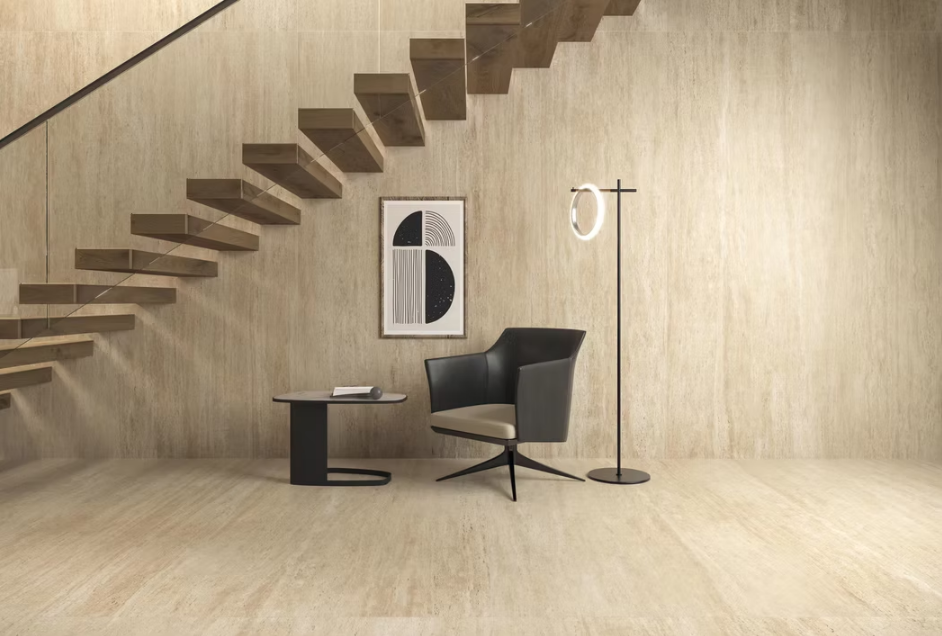 Atlas Concorde HybridSlab™ Travertine Sand Rectified Porcelain Slab