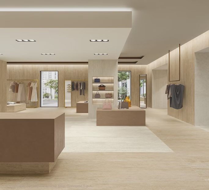 Atlas Plan PorcelainTop™ Travertine Sand Porcelain Slab