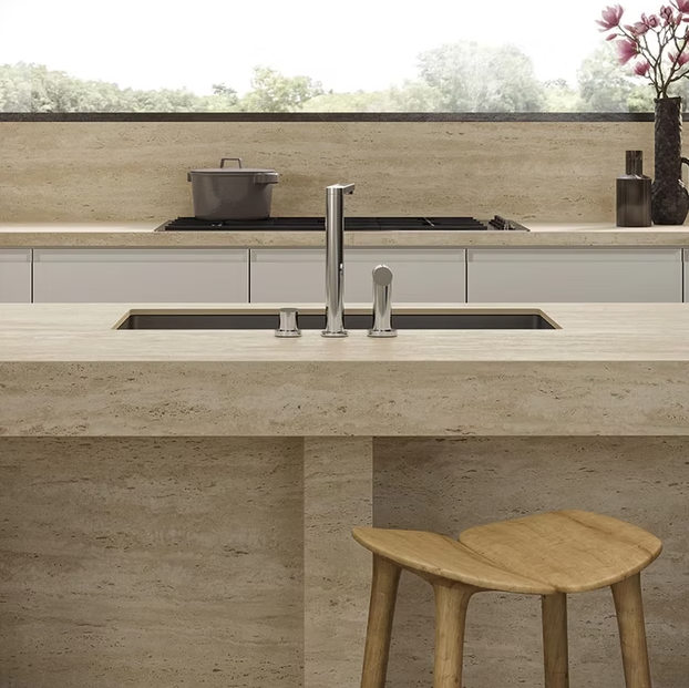 Atlas Plan PorcelainTop™ Travertine Sand Porcelain Slab