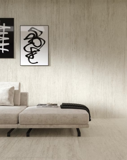 Atlas Plan PorcelainTop™ Travertine White Porcelain Slab