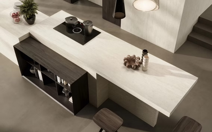 Atlas Plan PorcelainTop™ Travertine White Porcelain Slab