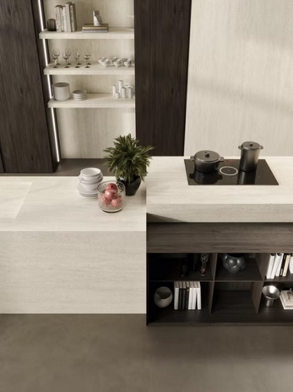 Atlas Plan PorcelainTop™ Travertine White Porcelain Slab
