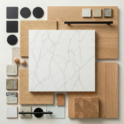 Truffle White Quartz Slab