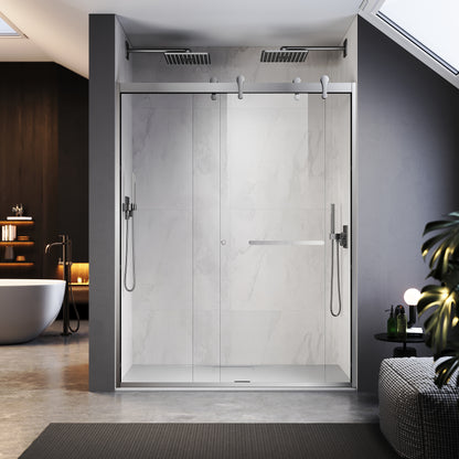 Maximina Frameless Double Sliding Shower Door