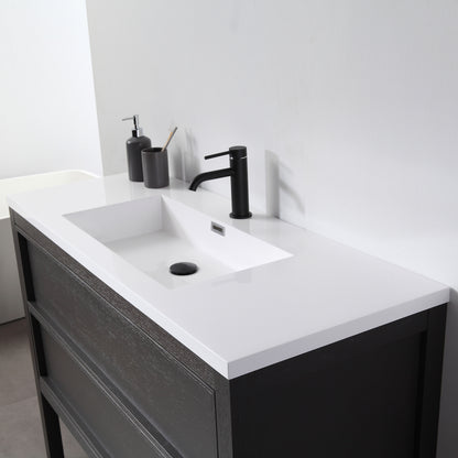 Annecy 48" Freestanding Bathroom Vanity with Acrylic Integrated Sink Top