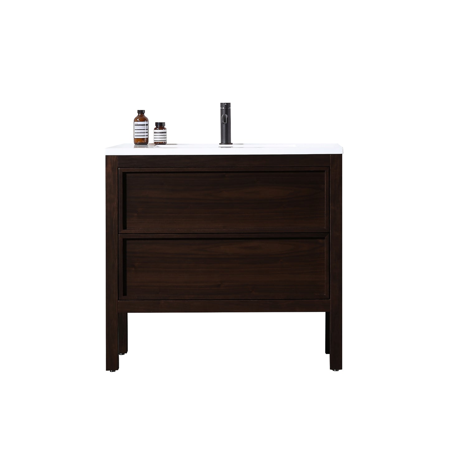 Annecy 36" Freestanding Bathroom Vanity with Acrylic Integrated Sink Top