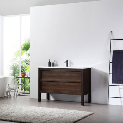 Annecy 48" Freestanding Bathroom Vanity with Acrylic Integrated Sink Top