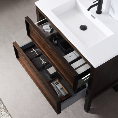 Annecy 48" Freestanding Bathroom Vanity with Acrylic Integrated Sink Top