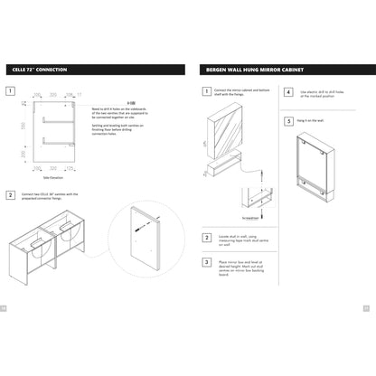 Celle 72" Freestanding Bathroom Vanity with Premium Grade ATH Matte Solid Surface Top and Vessel Sinks