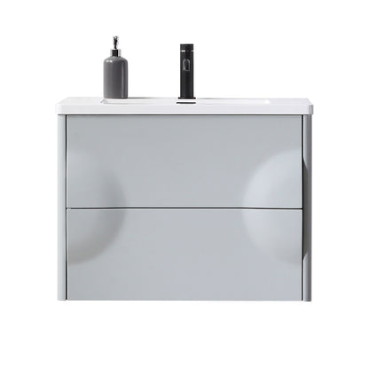 Colmar 30" Wall Mounted Bathroom Vanity with Acrylic Integrated Sink Top