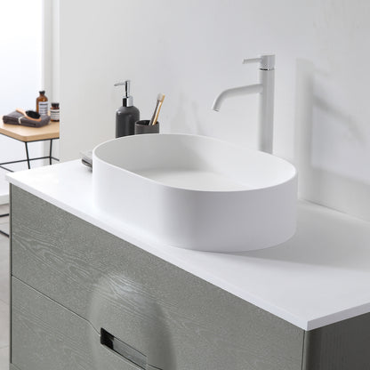 Colmar 48" Freestanding Bathroom Vanity with Premium Grade ATH Matte Solid Surface Top and Vessel Sink