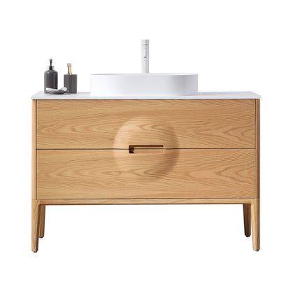 Colmar 48" Freestanding Bathroom Vanity with Premium Grade ATH Matte Solid Surface Top and Vessel Sink