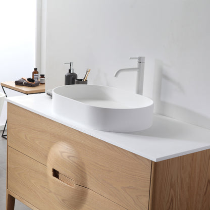 Colmar 48" Freestanding Bathroom Vanity with Premium Grade ATH Matte Solid Surface Top and Vessel Sink