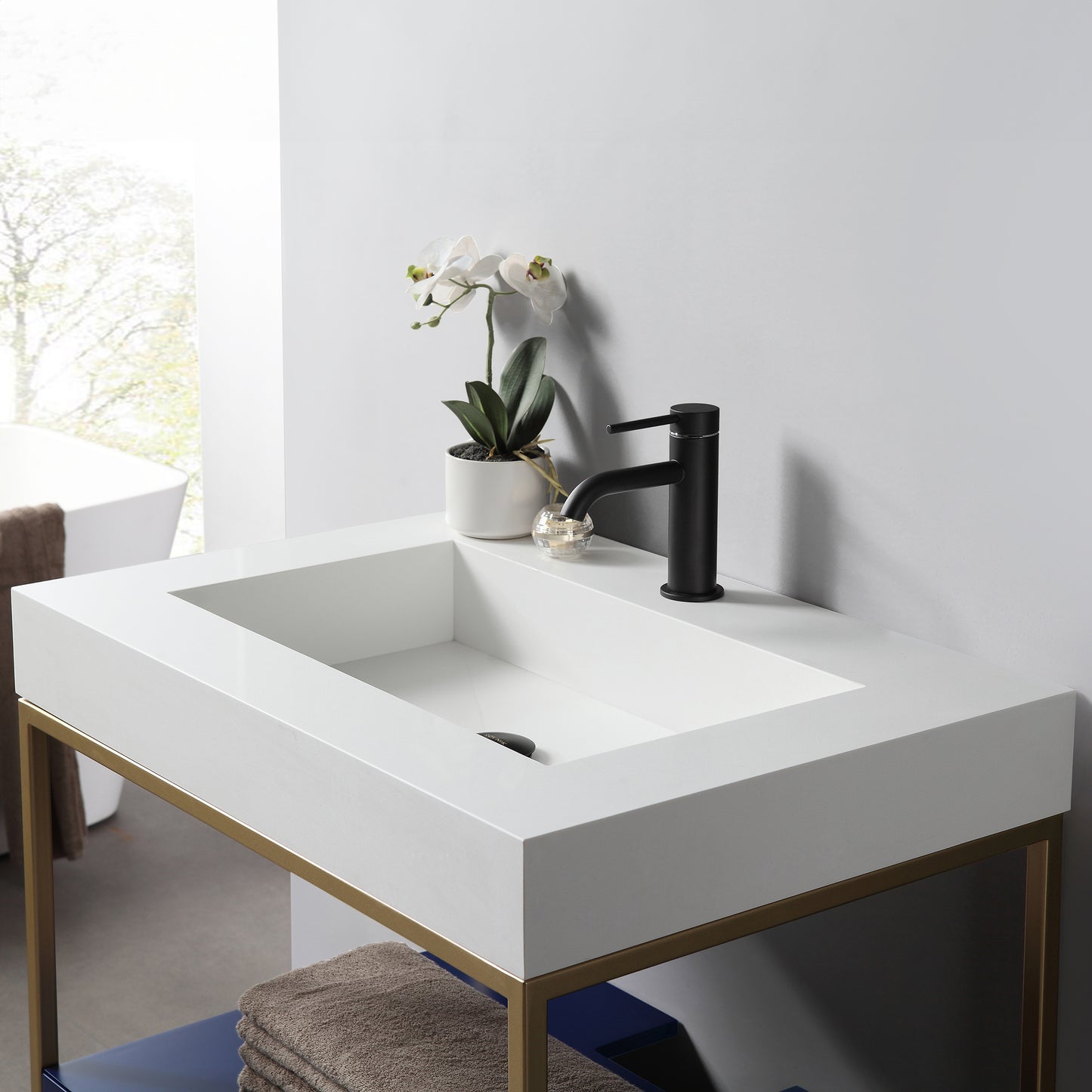 Texel 30" Freestanding Bathroom Vanity with Quartz Integrated Sink Top