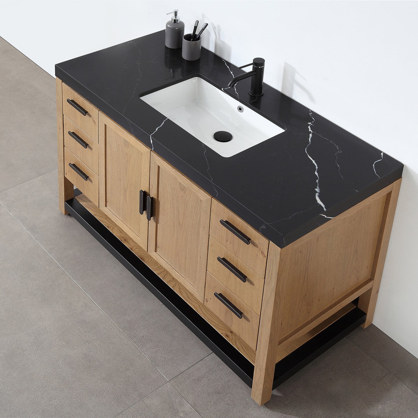 Winchester 48" Freestanding Bathroom Vanity with Quartz Top and Ceramic Undermount Sink